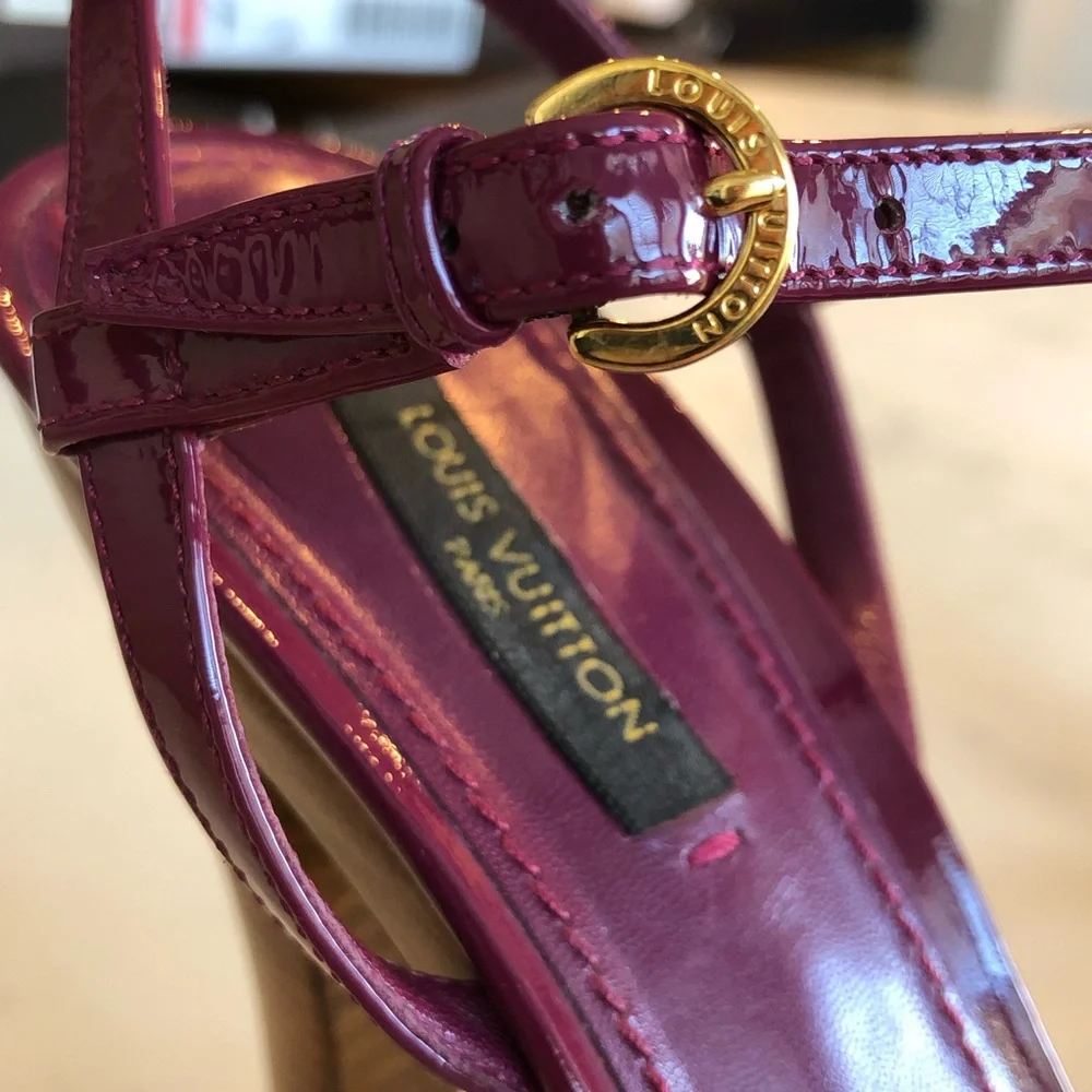 Louis Vuitton Rita Sandal 8cm 37.5 Framboise - Picture 7 of 16